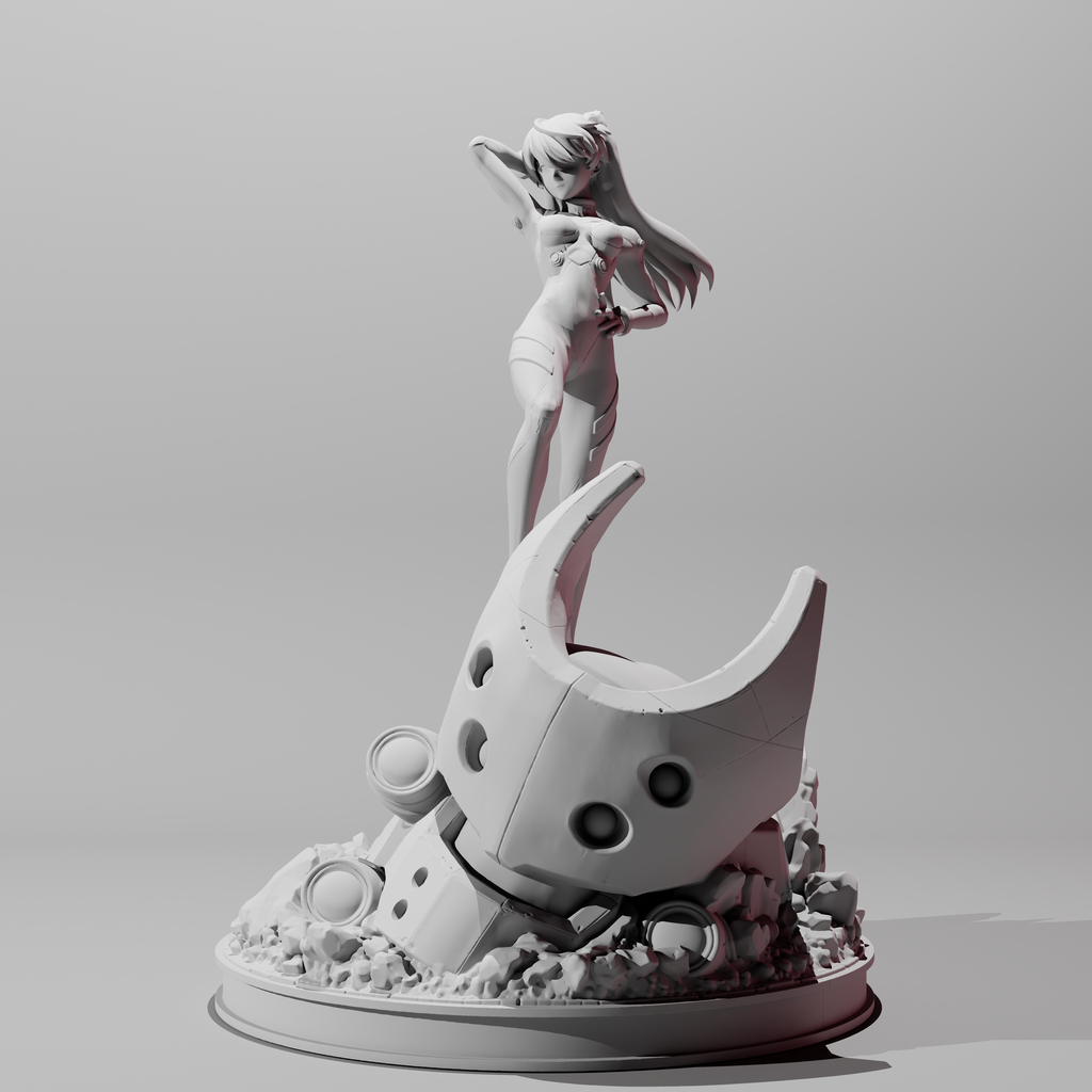 Neon Genesis Evangelion Inspired Crimson Pilot Figure Collectible Display