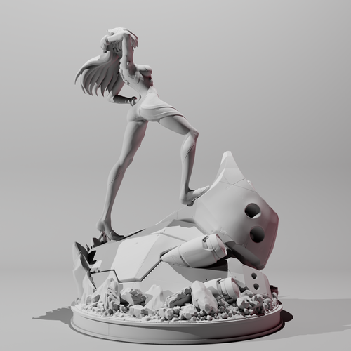Neon Genesis Evangelion Inspired Crimson Pilot Figure Collectible Display