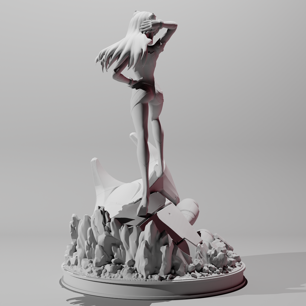 Neon Genesis Evangelion Inspired Crimson Pilot Figure Collectible Display