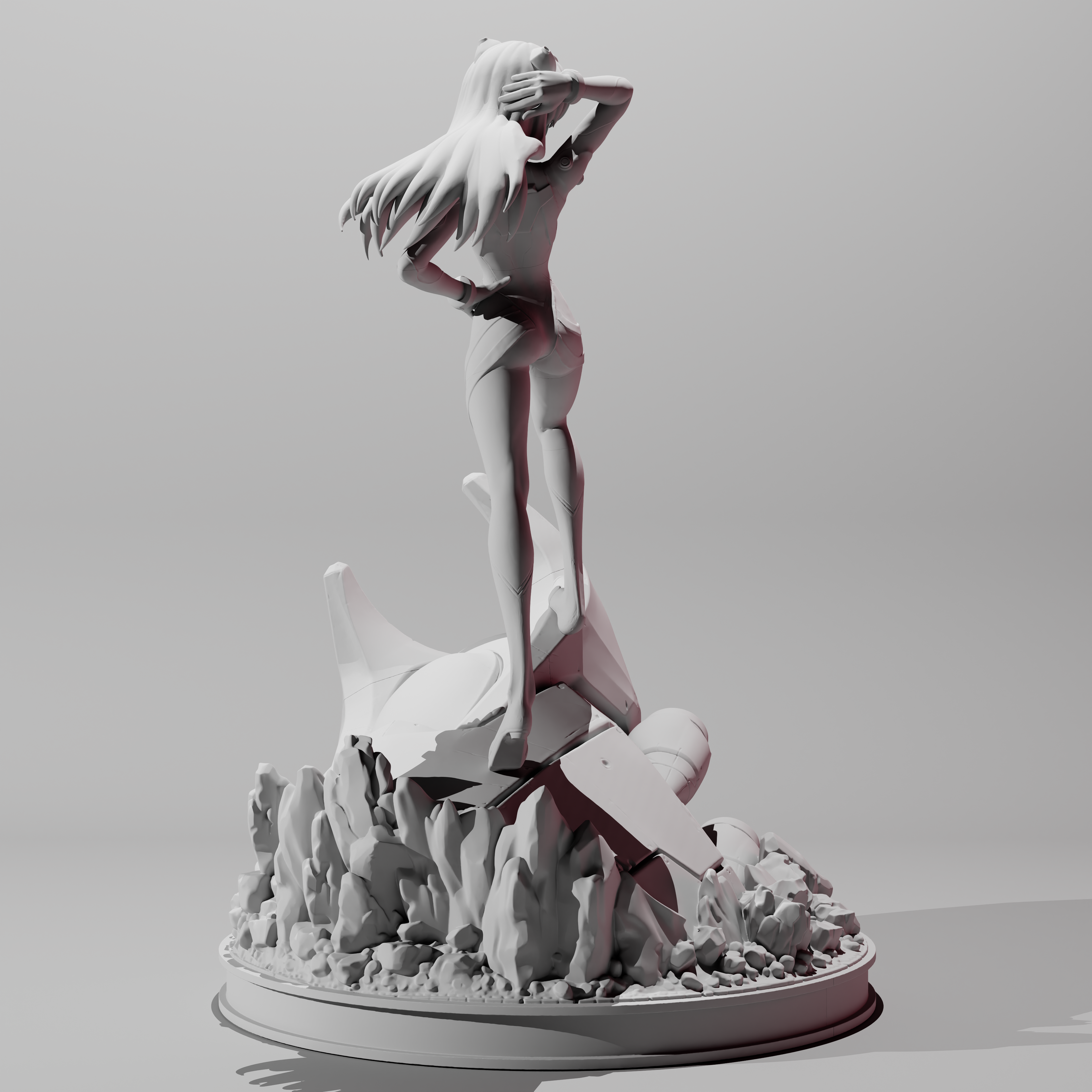 Neon Genesis Evangelion Inspired Crimson Pilot Figure Collectible Display